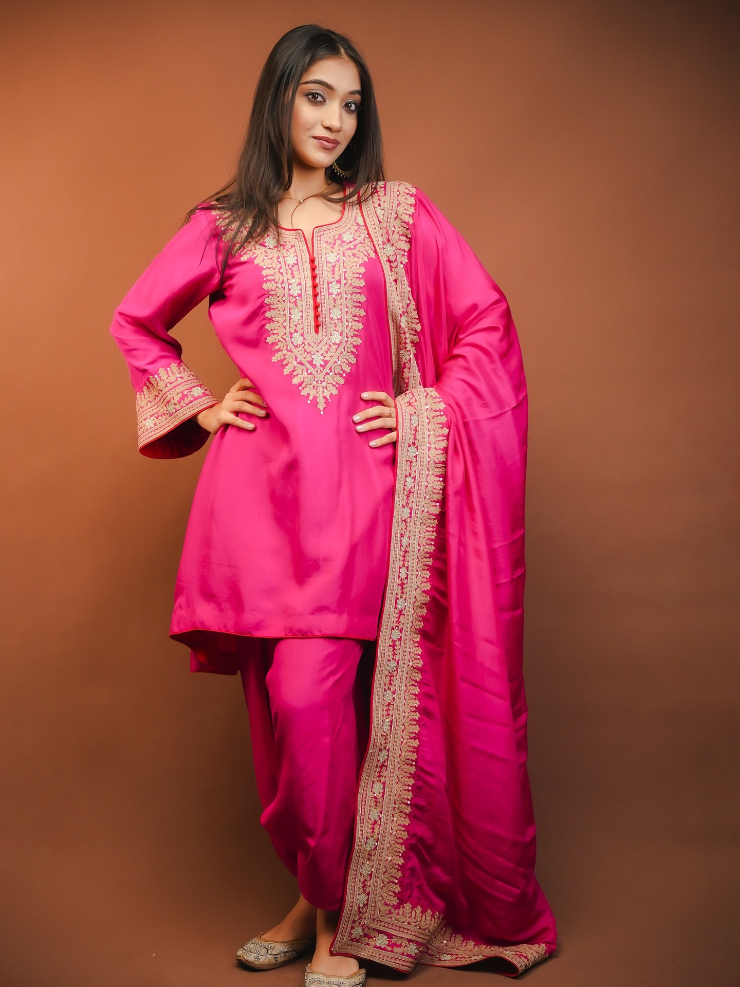 557209443_18019507037758283_3554488297072821408_n Pink Embroidered Suit Set - Image 1