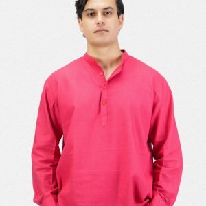Pink Cotton Kurta